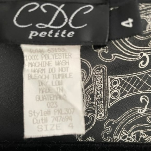 CDC Black and White Sheer Blouse - Picture 3 of 5